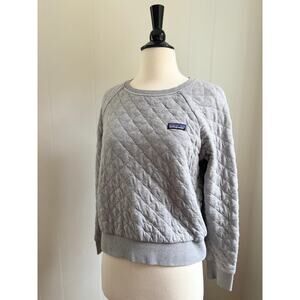 Patagonia Women's Organic Cotton Quilt Crew Drifter Grey Size S